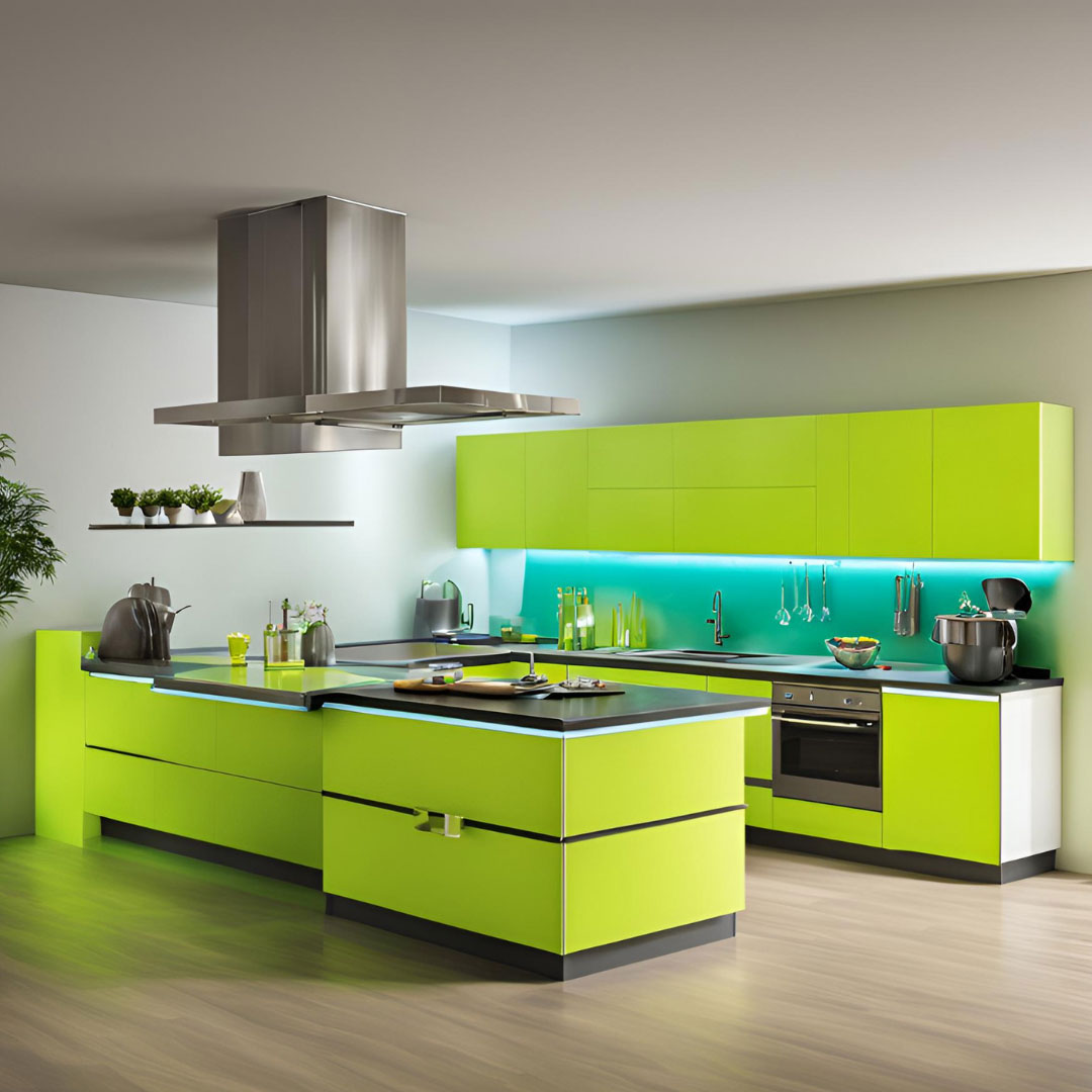 Samrat kitchen laminate with a neon colour core for durability and scratch resistance