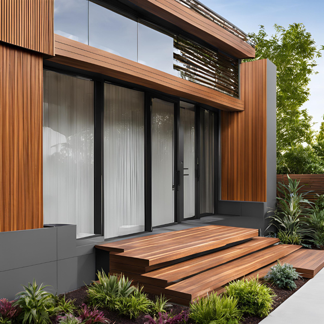 Outdoor wall cladding providing superior thermal insulation for modern homes.